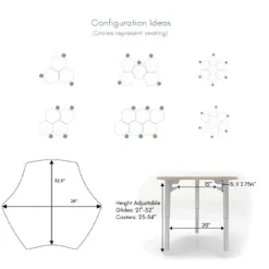 ESTO Hyve 25-Pack Student Desks