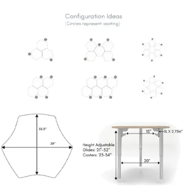 ESTO Hyve Student Desk (Baltic Birch Top)