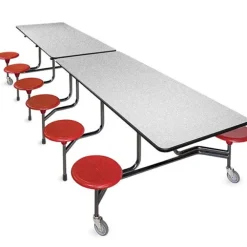 Executive Cafeteria Tables w/12 Round Stools