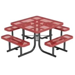 Expanded Metal Outdoor Picnic Table