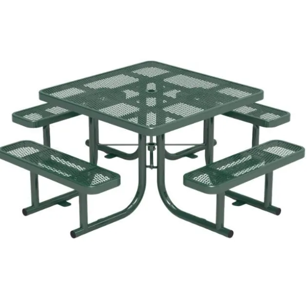 Expanded Metal Outdoor Picnic Table