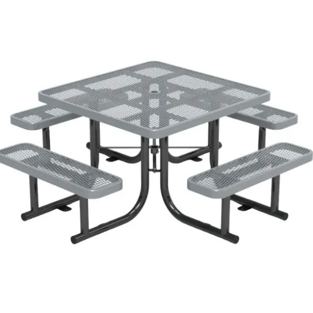Expanded Metal Outdoor Picnic Table