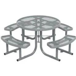 Expanded Metal Outdoor Picnic Table