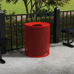 Expanded Metal Trash Receptacle (32 Gallon)