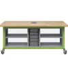 Explorer Double Open Storage Module & 5-Bin Storage Maker Table by Haskell