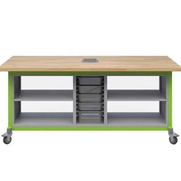 Explorer Double Open Storage Module & 5-Bin Storage Maker Table by Haskell