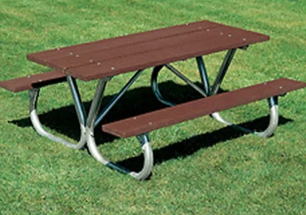 Extra Heavy-Duty Bolt-Thru Recycled Plank Picnic Tables
