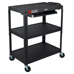 Extra Large Adjustable Height Steel AV Carts
