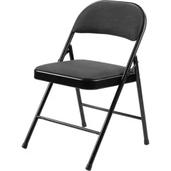 Fabric Padded Basics Steel Folding Chairs (4 Pack)