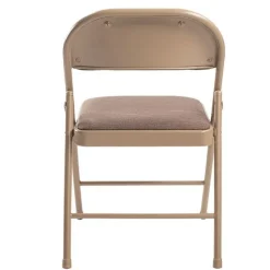 Fabric Padded Basics Steel Folding Chairs (4 Pack)