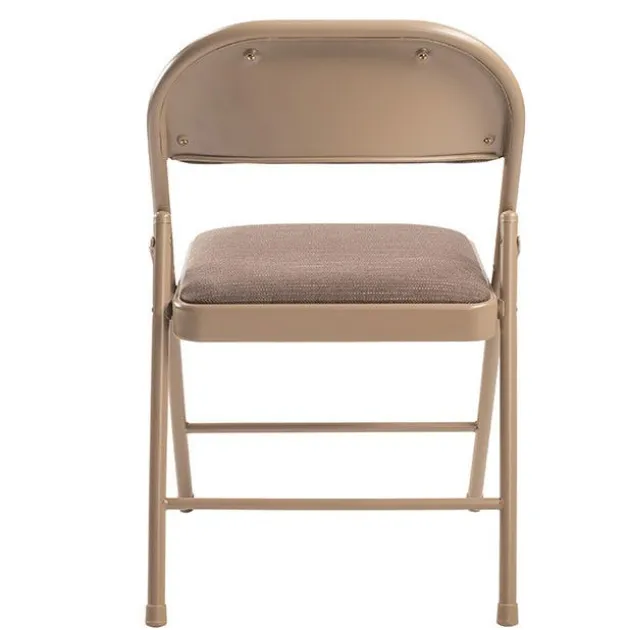 Fabric Padded Basics Steel Folding Chairs (4 Pack)
