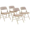 Fabric Padded Folding Chairs Triple Braced 2300 (4 Pack)