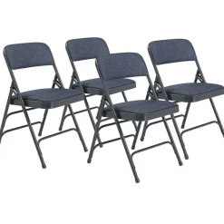 Fabric Padded Folding Chairs Triple Braced 2300 (4 Pack)