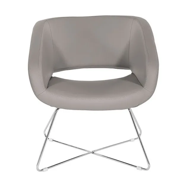 Faux Leather Lounge Chair