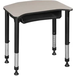 Ferris Height Adjustable Student Desk with Book Box (26" x 24")