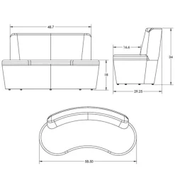 Flowform Learn Lounge Package, 7 Piece Group Work Pod