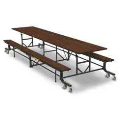 19F Mobile Bench Cafeteria Tables