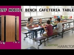 19F Mobile Bench Cafeteria Tables