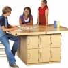 Four-Station Wood Workbench w/ 12 Lockers