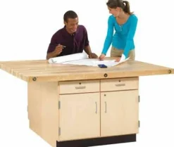 Four-Station Workbench w/ Four Doors & Four Drawers
