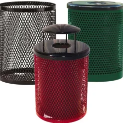 32 Gallon Outdoor Metal Trash Receptacles