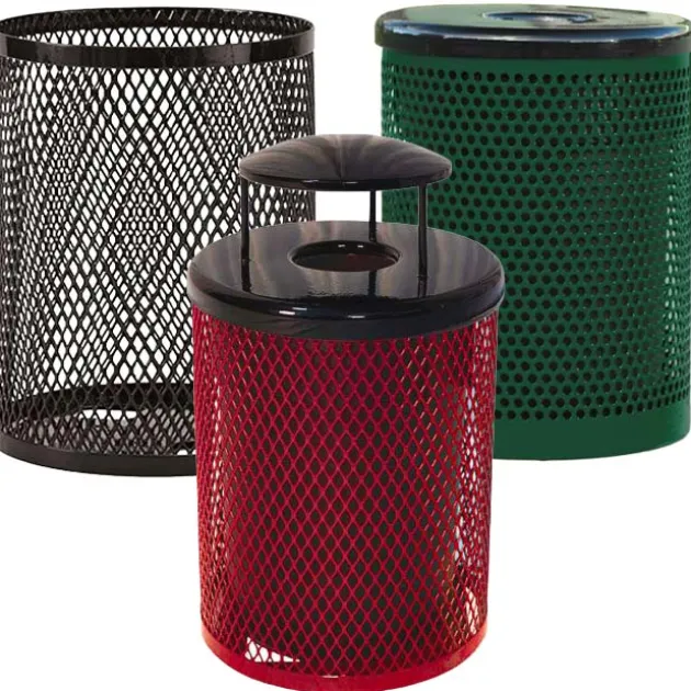 32 Gallon Outdoor Metal Trash Receptacles
