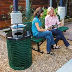 55 Gallon Outdoor Metal Trash Receptacles