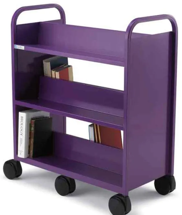 Gorilla Book Truck (6 Sloping Shelves)