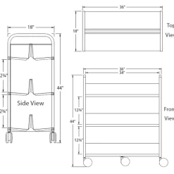 Gorilla Book Truck (6 Sloping Shelves)