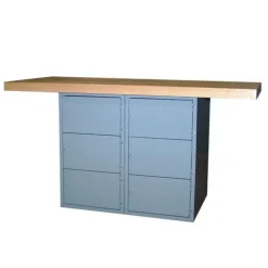 Hard Maple Top Workbench with Locker Storage