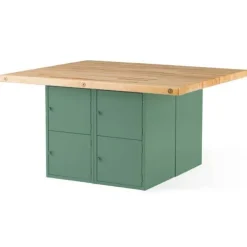 Hard Maple Top Workbench with Locker Storage