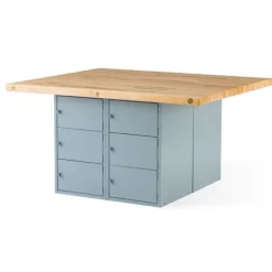 Hard Maple Top Workbench with Locker Storage