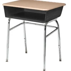 Hard Plastic Open Front Desk w/ Solid Book Box