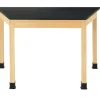 Hardwood Science Lab Table - ChemGuard 60''x 30'' x 30'' Trapezoid (Maple)
