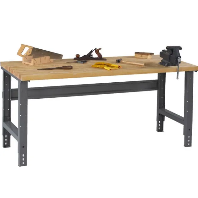 Hardwood Top Workbenches with Adjustable Legs