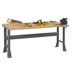 Hardwood Top Workbenches with Flared Legs