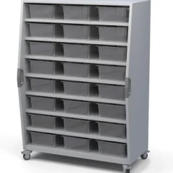Haskell Explorer Tall Storage Cart with 24 Bins