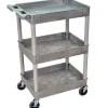 Heavy-Duty Utility Carts w/ 3 Tub Shelves
