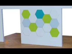 Hex Fabric Wrapped Tackable Panel (18" x 21")