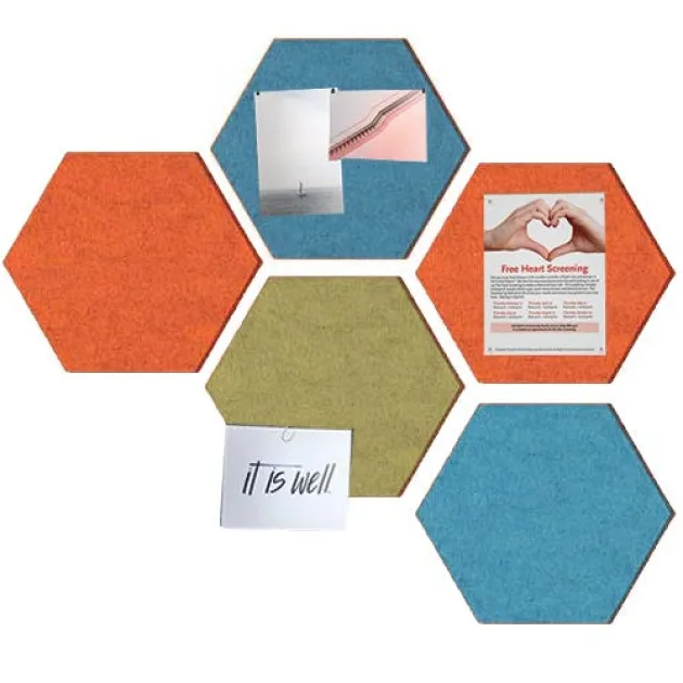 Hex Fabric Wrapped Tackable Panel (18" x 21")