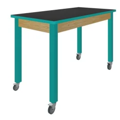 30” H Hybrid Steel Table w/ Chemguard Top & Casters (72” W x 24” D)
