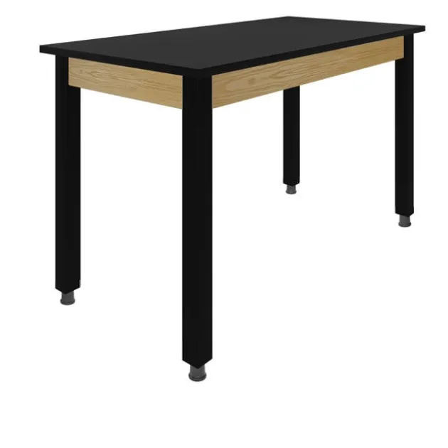 36” H Hybrid Steel Table w/ Epoxy Top & Glides (48” W x 24” D)