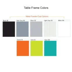 30" H Hybrid Steel Table w/ Phenolic Top & Glides (54” W X 30” D)