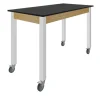 36" H Hybrid Steel Table w/ Phenolic Top & Casters (72” W X 24” D)