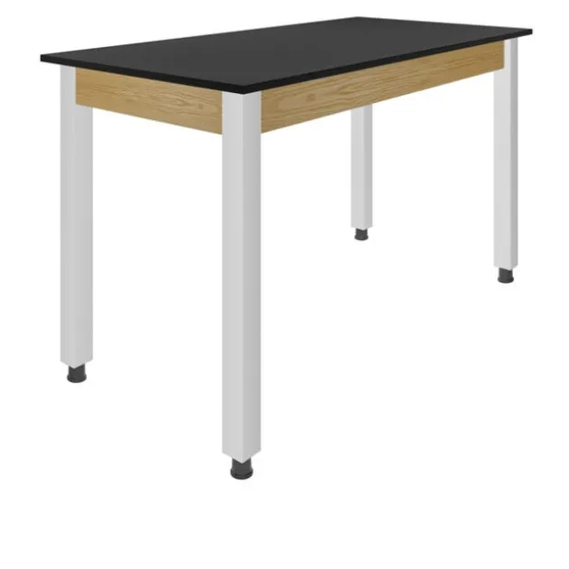 30" H Hybrid Steel Table w/ Phenolic Top & Glides (48” W X 24” D)