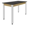 36" H Hybrid Steel Table w/ Phenolic Top & Glides (48” W X 24” D)