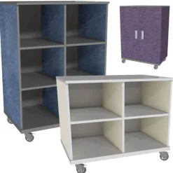 Hideaway Mobile Cubbie Shelf Storage Carts