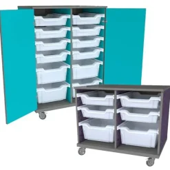 Hideaway Mobile Tote Tray Storage Carts
