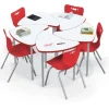 Hierarchy Chevron Collaborative Student Desks with Dry Erase Top