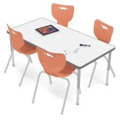 Hierarchy Porcelain Steel Dry Erase Activity Tables